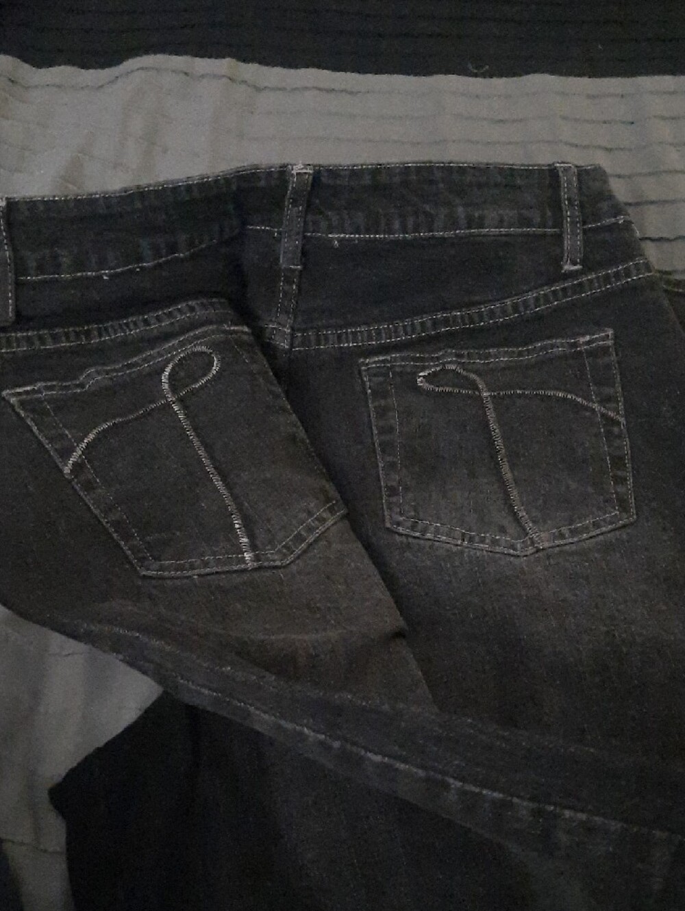 Classic Womens Black Denim Jeans - Picture 2 of 2